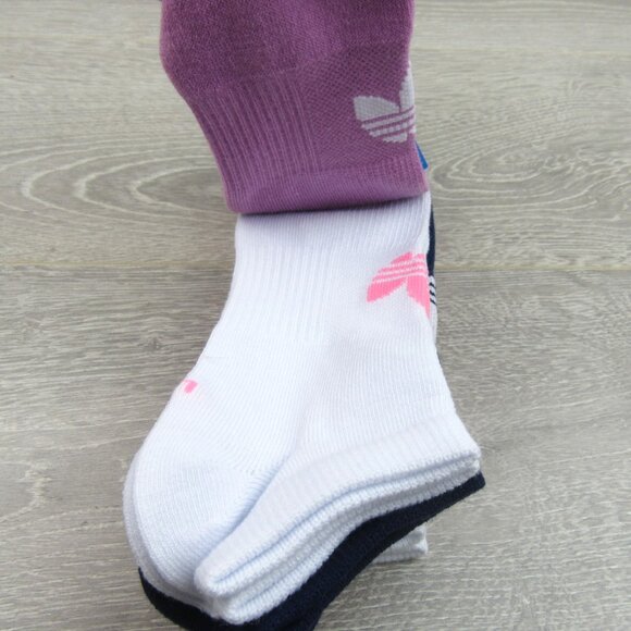 Adidas Active No Show Socks Womens Size Large (6 Pairs) Multi Color Pack NEW - Picture 7 of 13